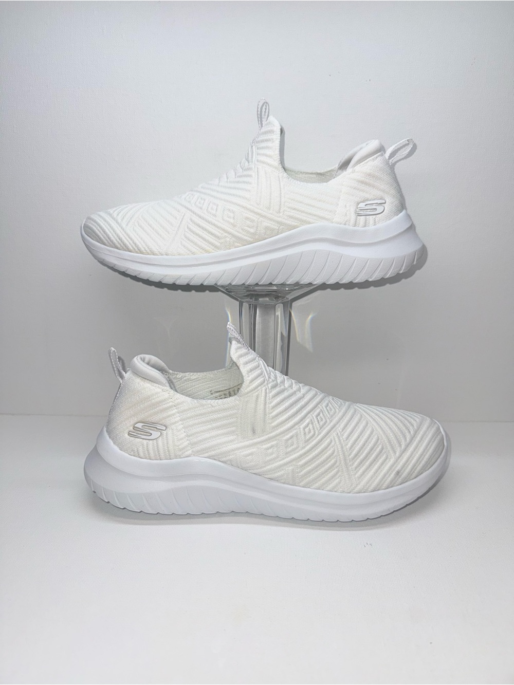 Skechers  Slip-On Knit Sneakers - White